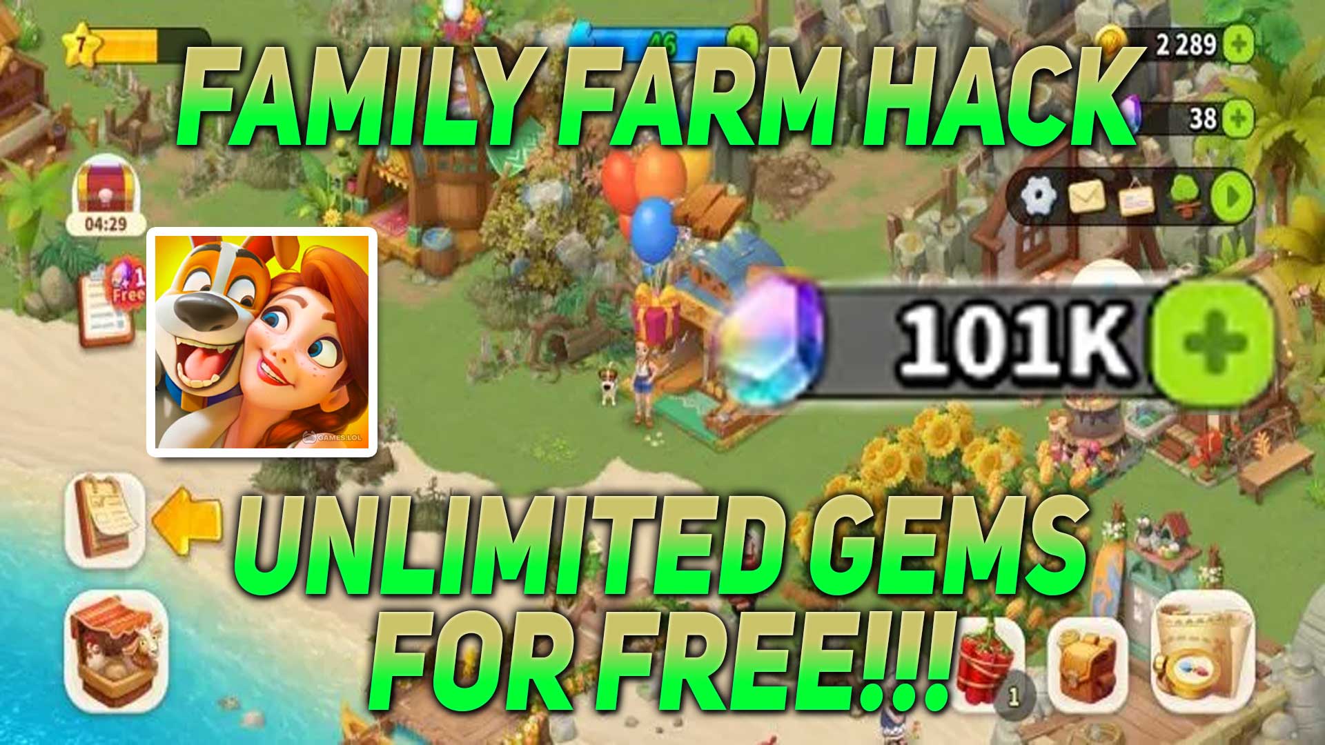 family farm adventures free gems